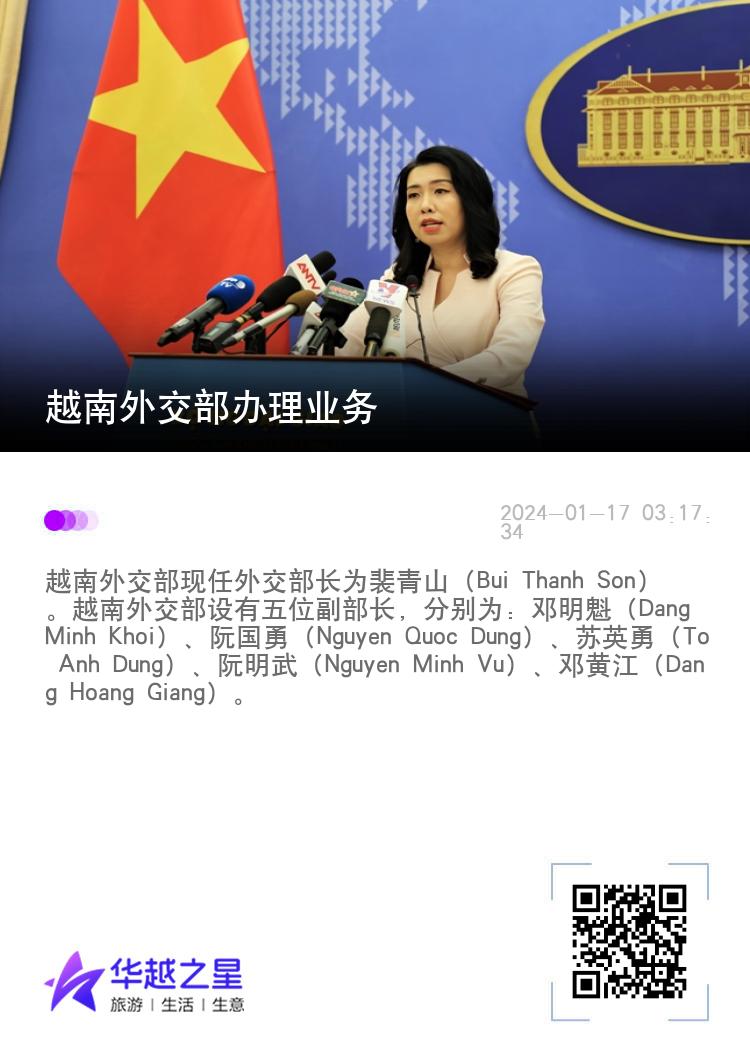 越南外交部办理业务